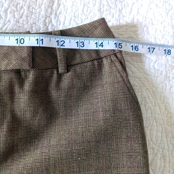 WORTHINGTON Tan Plaid Audrey fit Petite Stretch Trousers 6 NWT - Picture 7 of 11